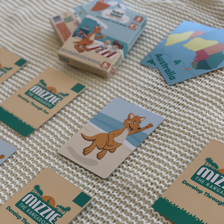 Mizzie Memory Match 4-In-1 Flash Card Game Set