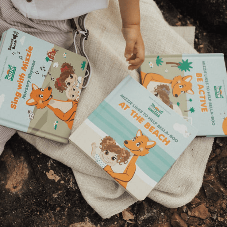 Mizzie The Kangaroo Baby Board Book Gift Set With Soundbook